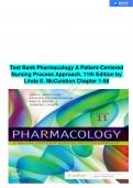 TEST BANK FOR PHARMACOLOGY A PATIENT-CENTERED NURSING PROCESS APPROACH, 11TH EDITION BY LINDA E. MCCUISTION