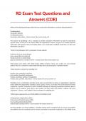 RD Exam Test Questions and Answers (CDR)