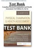 Test Bank For Canadian Physical Examination and Health Assessment 3rd Edition by Jarvis All Chapters (1-31) | A+ ULTIMATE GUIDE 2019