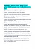Esthetics Oregon State Board Exam With 100&percnt; Correct And Verified Answers 2024