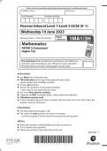 GCSE Edexcel Mathematics Paper 3H and Markscheme June 2023