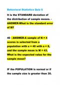 Behavioral Statistics Quiz 6  It is the STANDARD deviation 