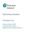 GCSE Edexcel Mathematics Paper 1H and Markscheme November 2023