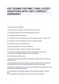 CBT EXAMS FOR NMC &lpar;1000&rpar; LATEST QUESTIONS WITH 100&percnt; CORRECT ANSWERS&excl;&excl;