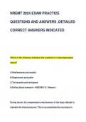 NREMT 2024 EXAM PRACTICE  QUESTIONS AND ANSWERS ,DETAILED  CORRECT ANSWERS INDICATED
