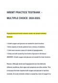 NREMT PRACTICE TESTBANK - MULTIPLE CHOICE 2024-2025.
