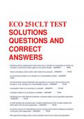 ECO 251CLT TEST  SOLUTIONS  QUESTIONS AND  CORRECT  ANSWERS