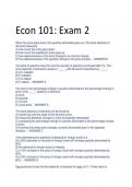 Econ 101: Exam 2 questions and correct answers