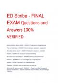 ED Scribe - FINAL  EXAM Questions and  Answers 100%  VERIFIED