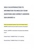 WGU C182 INTRODUCTION TO  INFORMATION TECHNOLOGY EXAM  QUESTIONS AND CORRECT ANSWERS  2024&period;GRADED A&plus;