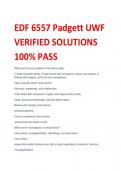 EDF 6557 Padgett UWF VERIFIED SOLUTIONS  100% PASS