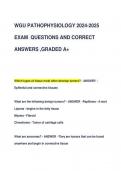 WGU PATHOPHYSIOLOGY 2024-2025 EXAM QUESTIONS AND CORRECT  ANSWERS ,GRADED A+