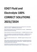 EDGT Fluid and  Electrolyte 100%  CORRECT SOLUTIONS  2023//2024