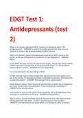 EDGT Test 1:  Antidepressants (test  2)