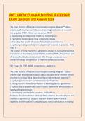 ANCC GERONTOLOGICAL NURSING LEADERSHIP EXAM Questions and Answers 2024&period;pdf