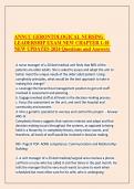 ANNCC GERONTOLOGICAL NURSING LEADERSHIP EXAM NEW CHAPTER 1-18 NEW UPDATES 2024