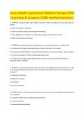 Jarvis Health Assessment Midterm Review 2024 Questions & Answers &lpar;100&percnt; Verified Solutions&rpar;
