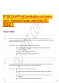 PSY325 325 AHIP Final Exam Questions and Answers  rated A+ Guaranteed Success Latest Update 2024  GRADED A+