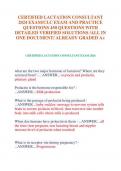 CERTIFIED LACTATION CONSULTANT  2024 EXAM&sol;CLC EXAM AND PRACTICE  QUESTIONS 450 QUESTIONS WITH  DETAILED VERIFIED SOLUTIONS &sol;ALL IN  ONE DOCUMENT&sol; ALREADY GRADED A&plus;