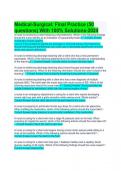 Medical-Surgical&colon; Final Practice &lpar;50 questions&rpar; With 100&percnt; Solutions-2024