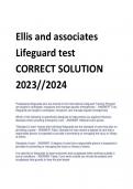 Ellis and associates  Lifeguard test CORRECT SOLUTION  2023//2024