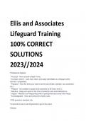 Ellis and Associates  Lifeguard Training 100% CORRECT  SOLUTIONS  2023//2024