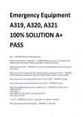Emergency Equipment  A319, A320, A321 100% SOLUTION A+  PASS