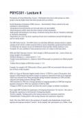 PSYC331 - Lecture 6 Detailed Notes