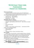 NR 226 (Latest 2024 / 2025) Exam 3 Study Guide Fundamentals – Patient Care Chamberlain  Questions & Answers with rationales 