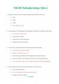 NR 283  (Latest 2024 / 2025) Pathophysiology Quiz 2 Questions & Answers with rationales 