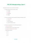 NR 283  (Latest 2024 / 2025) Pathophysiology Quiz 4 Questions & Answers with rationales 
