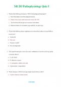 NR 283  (Latest 2024 / 2025) Pathophysiology Quiz 5 Questions & Answers with rationales 