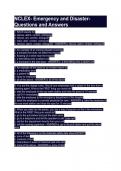 NCLEX- Emergency and Disaster-Questions and Answers