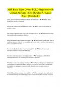 MSF Basic Rider Course BOLD Questions with Correct Answers 100&percnt; &vert;&vert; Graded A&plus; Latest &lpar;2024&rpar; &vert;&vert; Certified&excl;&excl;&excl;