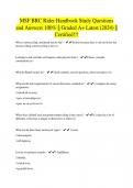 MSF BRC Rider Handbook Study Questions and Answers 100&percnt; &vert;&vert; Graded A&plus; Latest &lpar;2024&rpar; &vert;&vert; Certified&excl;&excl;&excl;