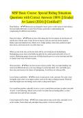 MSF Basic Course&colon; Special Riding Situations Questions with Correct Answers 100&percnt; &vert;&vert; Graded A&plus; Latest &lpar;2024&rpar; &vert;&vert; Certified&excl;&excl;&excl;