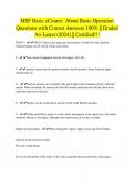 MSF Basic eCourse&colon; About Basic Operation Questions with Correct Answers 100&percnt; &vert;&vert; Graded A&plus; Latest &lpar;2024&rpar; &vert;&vert; Certified&excl;&excl;&excl;