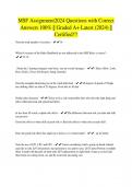 MSF Assignment2024 Questions with Correct Answers 100&percnt; &vert;&vert; Graded A&plus; Latest &lpar;2024&rpar; &vert;&vert; Certified&excl;&excl;&excl;