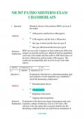NR 507  &lpar;Latest 2024 &sol; 2025&rpar;  PATHO MIDTERM EXAM CHAMBERLAINQuestions & Answers with rationales 