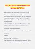 CAIB 3 Practice Exam Questions and Answers 100% Pass