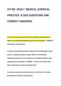 ATI RN ADULT MEDICAL SURGICAL  PRACTICE B 2023 QUESTIONS AND  CORRECT ANSWERS&period;