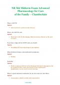 NR 566  &lpar;Latest 2024 &sol; 2025&rpar; Midterm Exam Advanced Pharmacology for Care of the Family - Chamberlain  Questions & Answers with rationales 