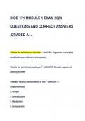 BIOD 171 MODULE 1 EXAM 2024  QUESTIONS AND CORRECT ANSWERS  &comma;GRADED A&plus;&period;