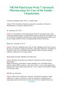 NR 566 &lpar;Latest 2024 &sol; 2025&rpar;  Final Exam Week 7 Advanced Pharmacology for Care of the Family - Chamberlain Questions & Answers with rationales 