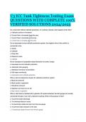 U3 ICC Tank Tightness Testing Exam QUESTIONS WITH COMPLETE 100% VERIFIED SOLUTIONS 2024/2025