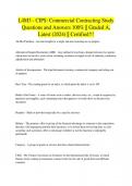L4M3 - CIPS: Commercial Contracting Study Questions and Answers 100% || Graded A, Latest (2024) || Certified!!!