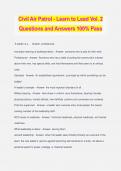 Civil Air Patrol - Learn to Lead Vol. 2 Questions and Answers 100% Pass