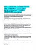 NCCT Insurance & Coding Practice Test Exam QUESTIONS WITH COMPLETE 100&percnt; VERIFIED SOLUTIONS 2024&sol;2025