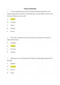 HESI A2 ANATOMY AND PHYSIOLOGY QUESTIONS AND ANSWERS 