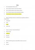 HESI A2 BIOLOGY QUESTIONS AND ANSWERS V1